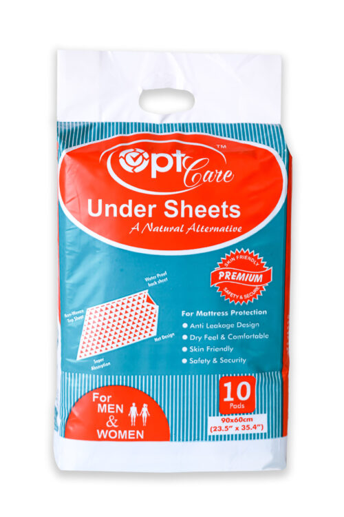 OptCare Best Underpad Sheets 10's Pack - Non-Woven Top Sheet, Waterproof Backsheet, Super Absorbent, Skin-Friendly Design